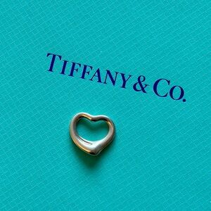 Tiffany & Co. Silver Elsa Peretti Open Heart Charm Pendant